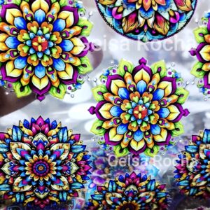 Adesivos Mandalas DTF