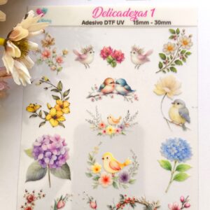 Adesivos DTF UV Delicadezas