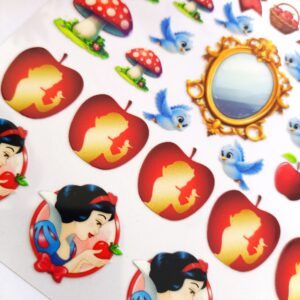 Adesivos Princesas DTF UV