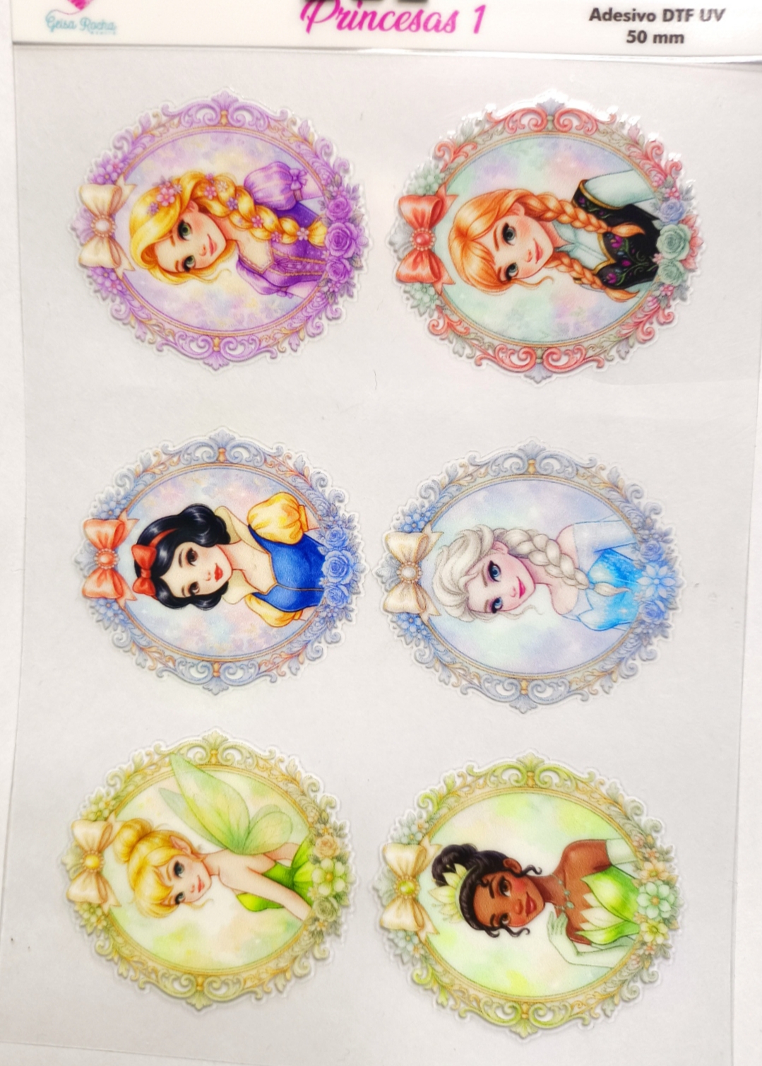 Adesivos Molduras Princesas DTF UV - Imagem 2