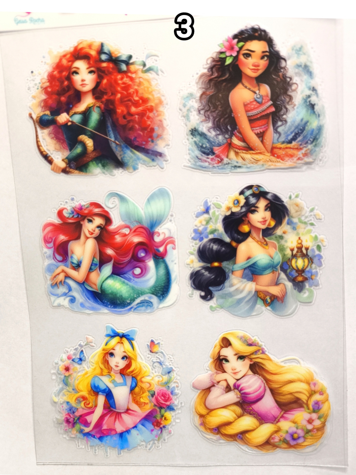 Adesivos Molduras Princesas DTF UV - Imagem 3