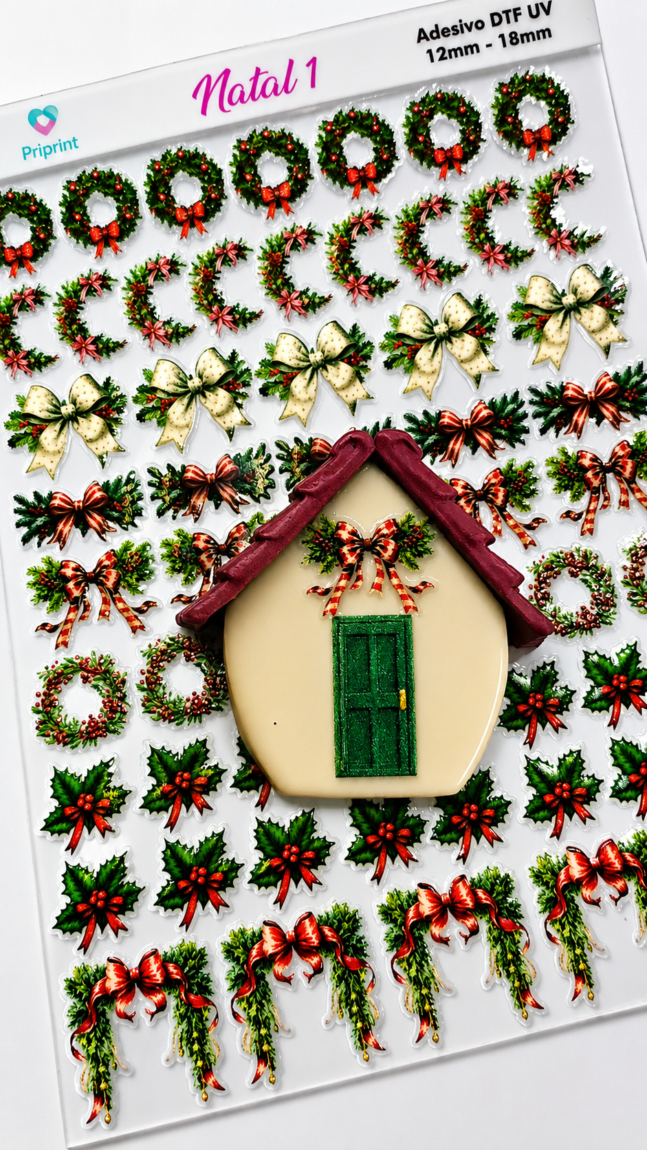 Adesivos Guirlandas Natal DTF UV