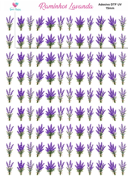 Adesivos Ramos Florais Dtf UV - Imagem 9