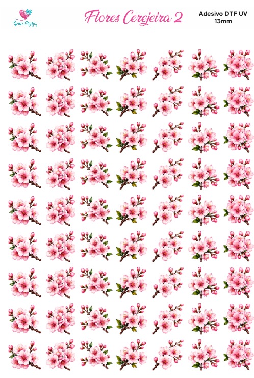 Adesivos Ramos Florais Dtf UV - Imagem 10