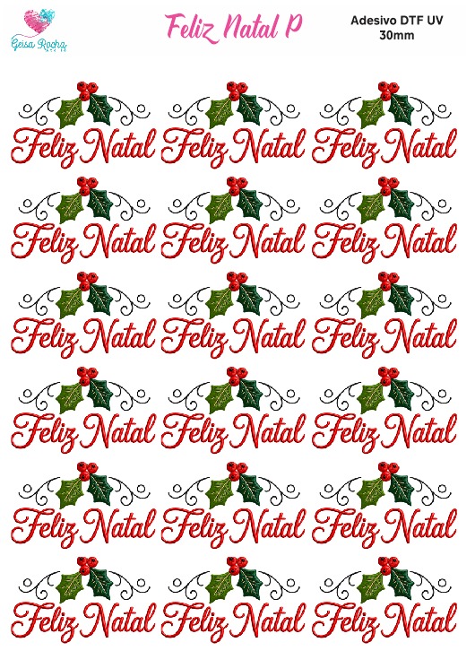 Feliz Natal DTF UV