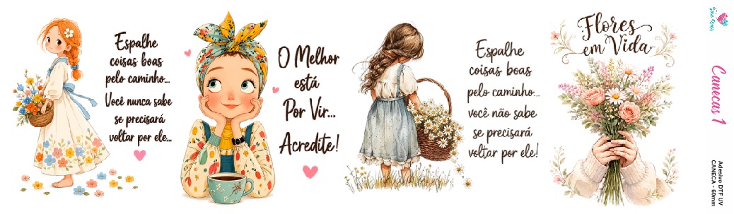 Adesivos para Canecas e Cuias DTF UV
